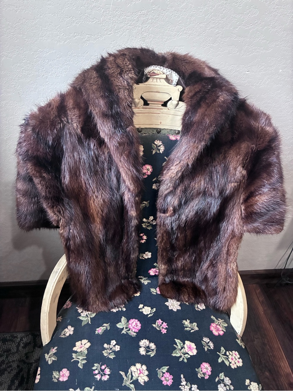 Vintage, genuine Hamilton Brown Faux Fur Short Jacket